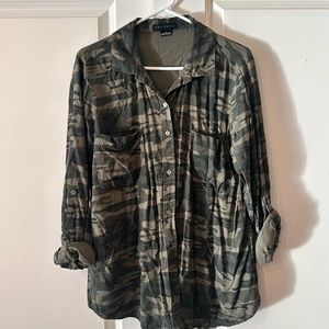Sanctuary camo button up